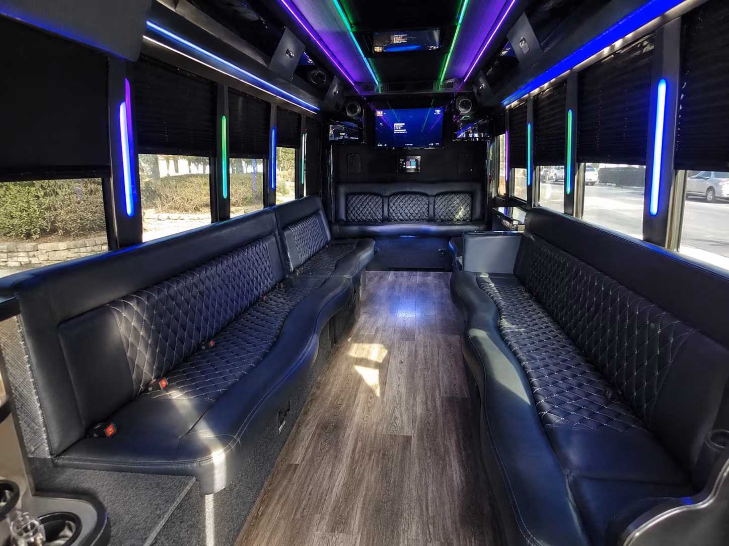 victorville 15 passenger party bus interior