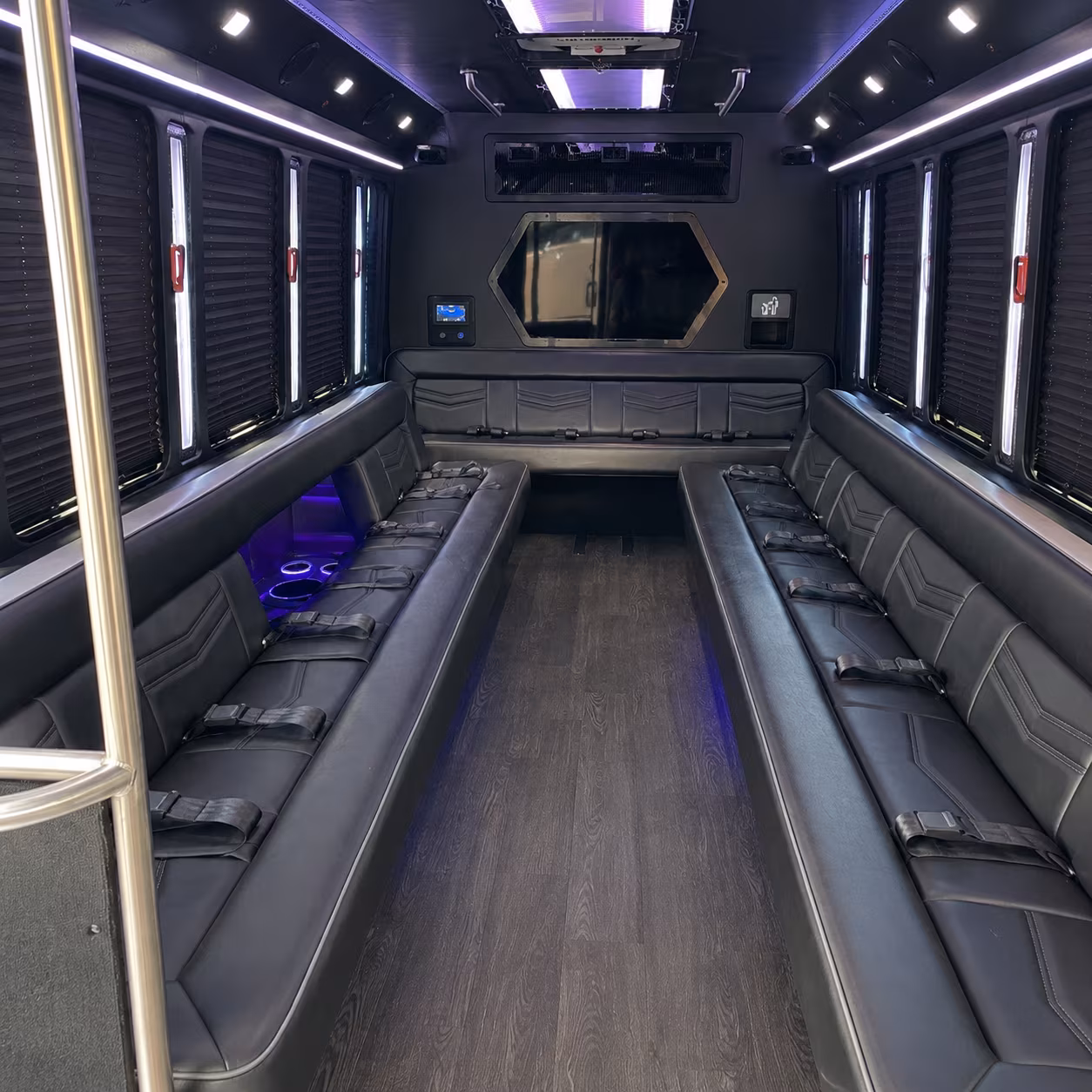 victorville 18 passenger party bus interior