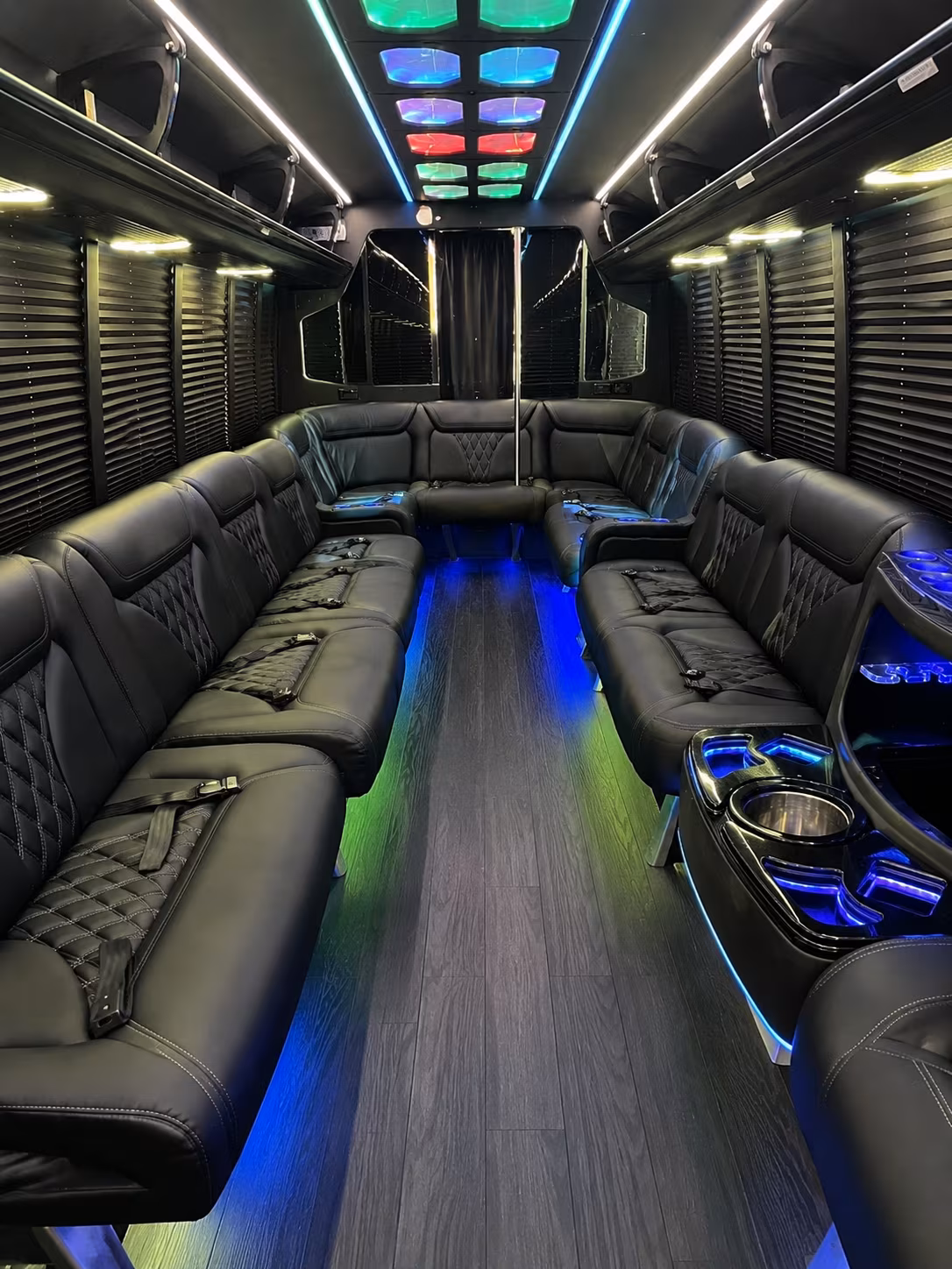 victorville 20 passenger party bus interior