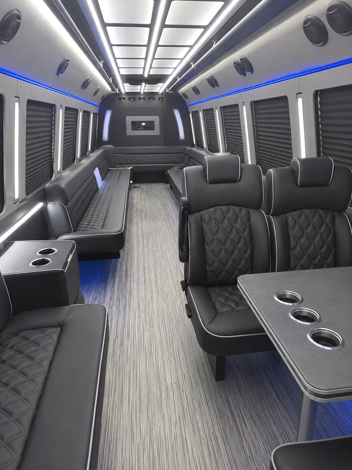 victorville 25 passenger party bus inside