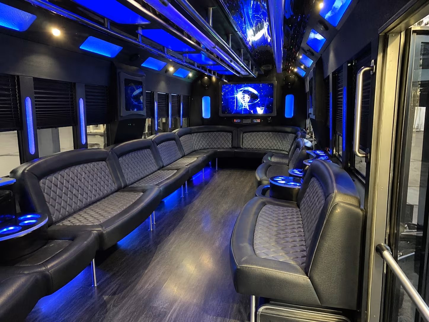victorville 28 passenger party bus interior