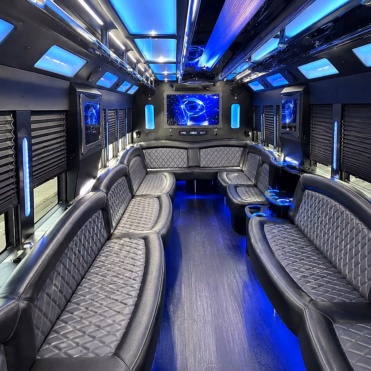 victorville 50 passenger party bus interior